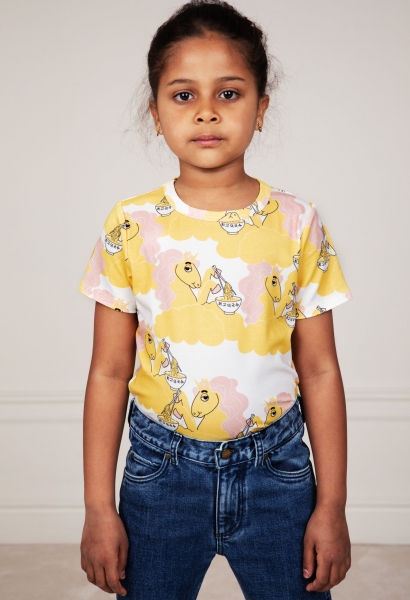 MINI RODINI T-Shirt Unicorns - gelb